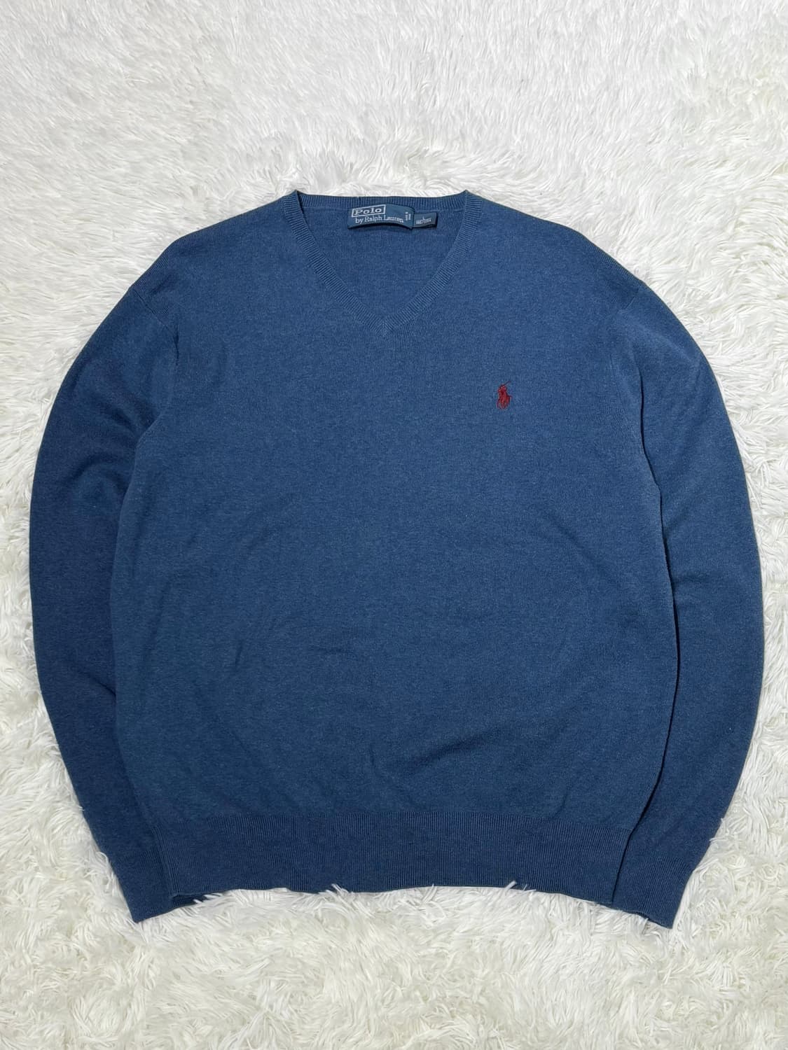 폴로 블루 포니 브이넥 니트 상품이미지3