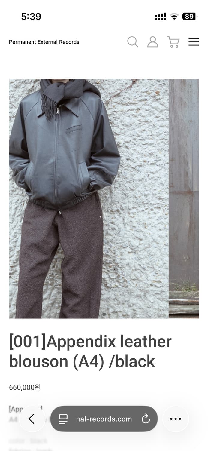 머듈 레더 자켓 3사이즈 상품이미지1