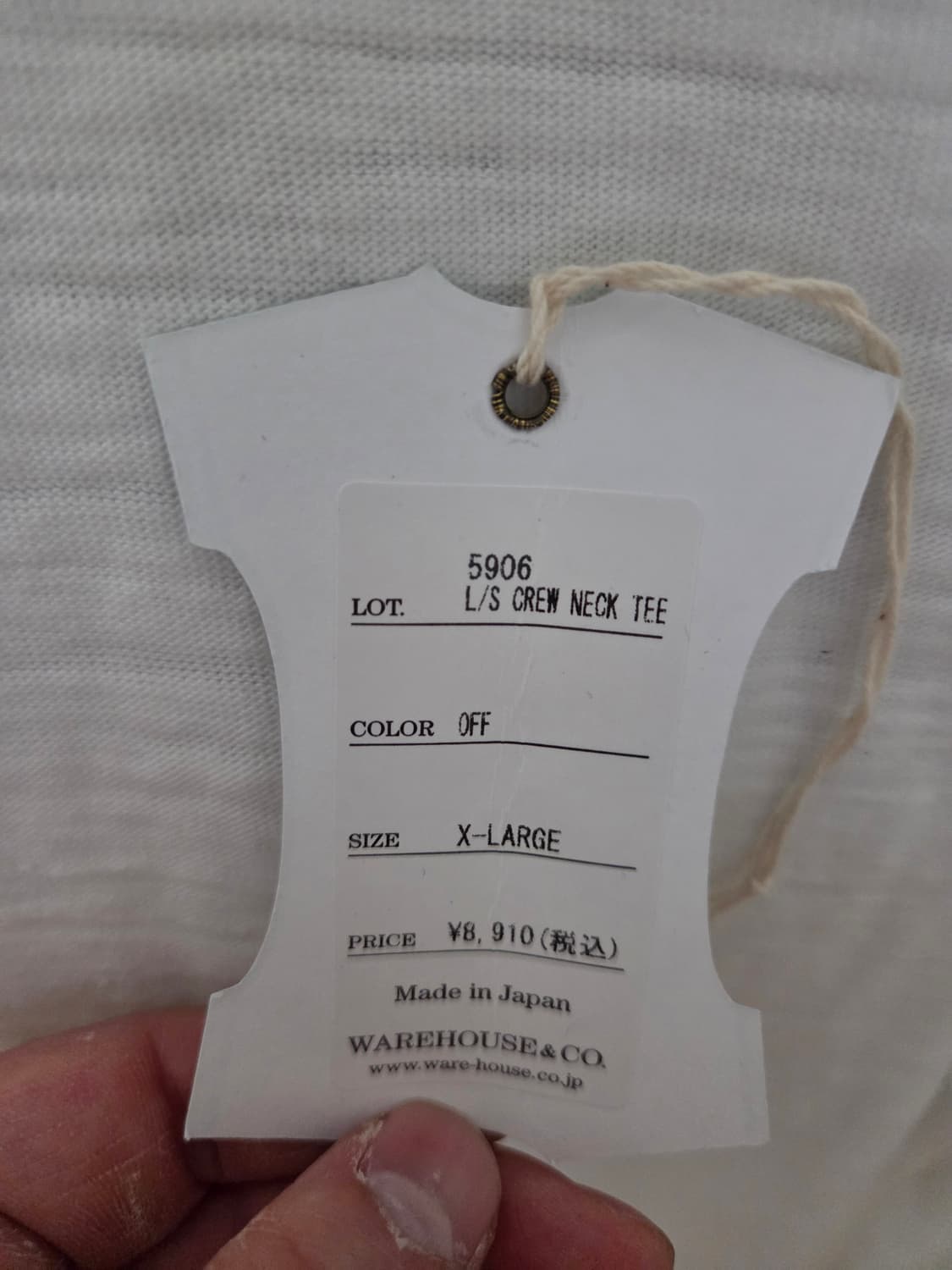 XL 웨어하우스 롱슬리브 5906 화이트, 블랙 일괄 상품이미지2