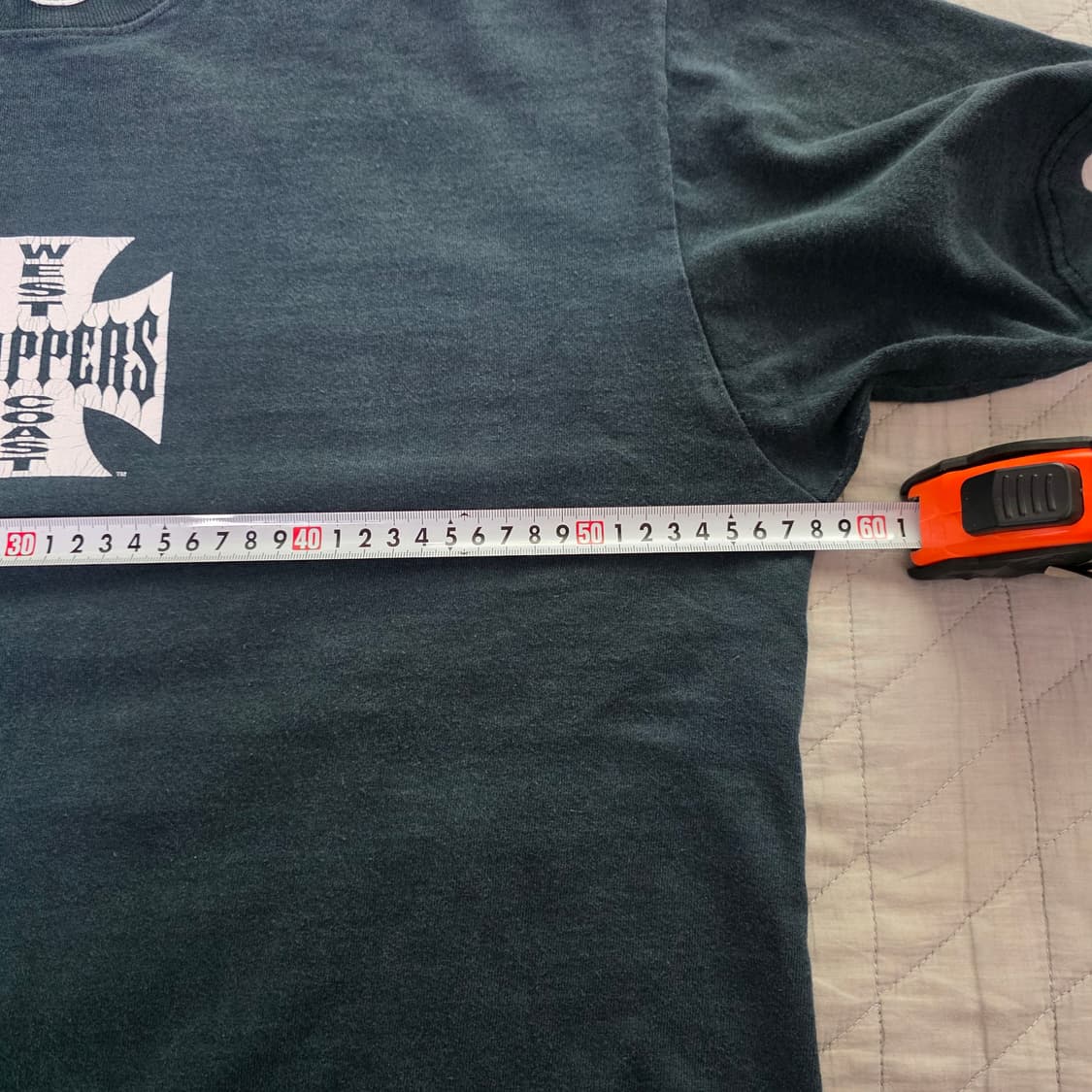 [L] 빈티지 WCC 웨스트 코스트 차퍼스 아이언 크로스 티셔츠 블랙 상품이미지8