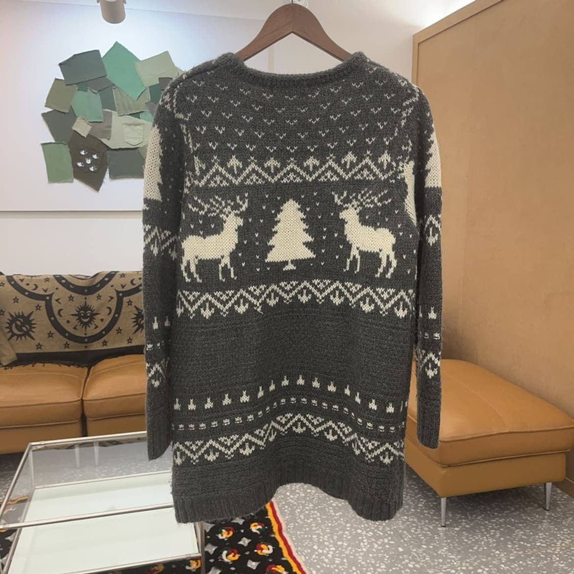 ERQ 빈티지 폭닥 노르딕 코위찬 오버핏 니트 90 C07252 상품이미지4