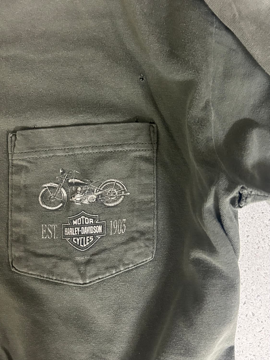 2002 Made in USA 빈티지 할리데이비슨 롱슬리브 L 상품이미지3