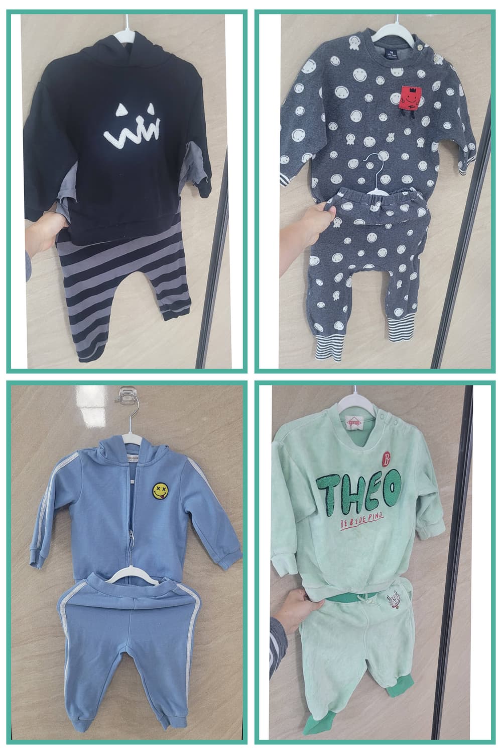 (유아90-100사이즈) 래핑차일드.해피랜드.알로앤루.베베드피노 상하복 상품이미지1