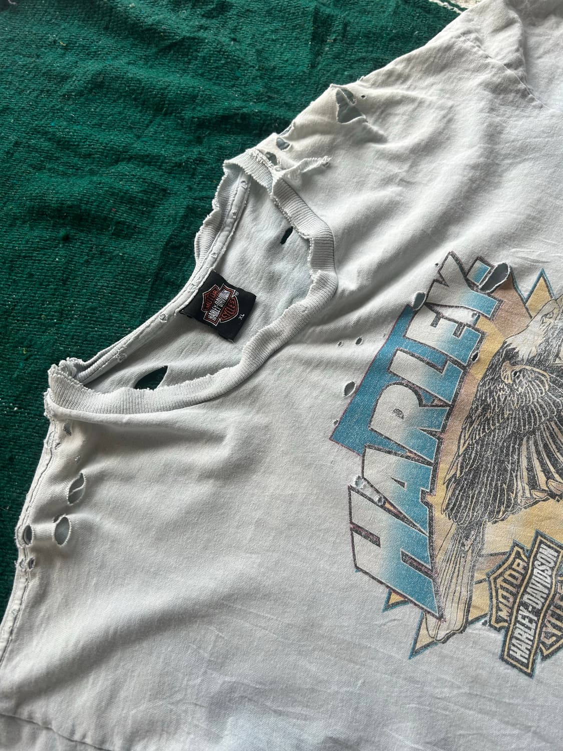 00’s Harley davidson destroyed Tee 상품이미지3