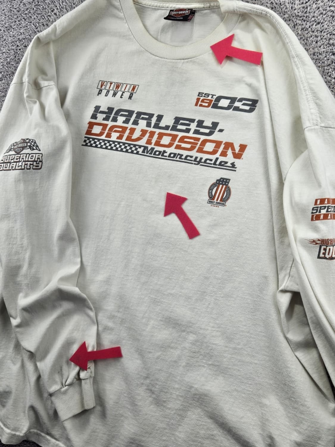 할리데이비슨 텍사스 베드포드 V-TWIN 롱슬리브 (3XL)/ 11525 상품이미지7