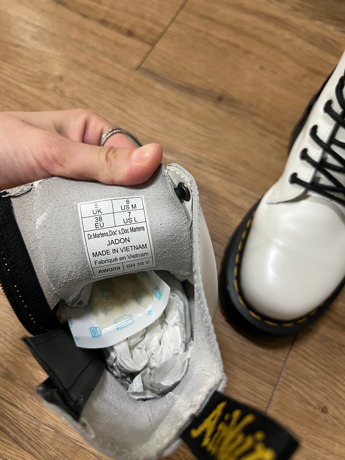 닥터마틴 제이든 화이트 플랫폼 부츠 UK5 상품이미지4