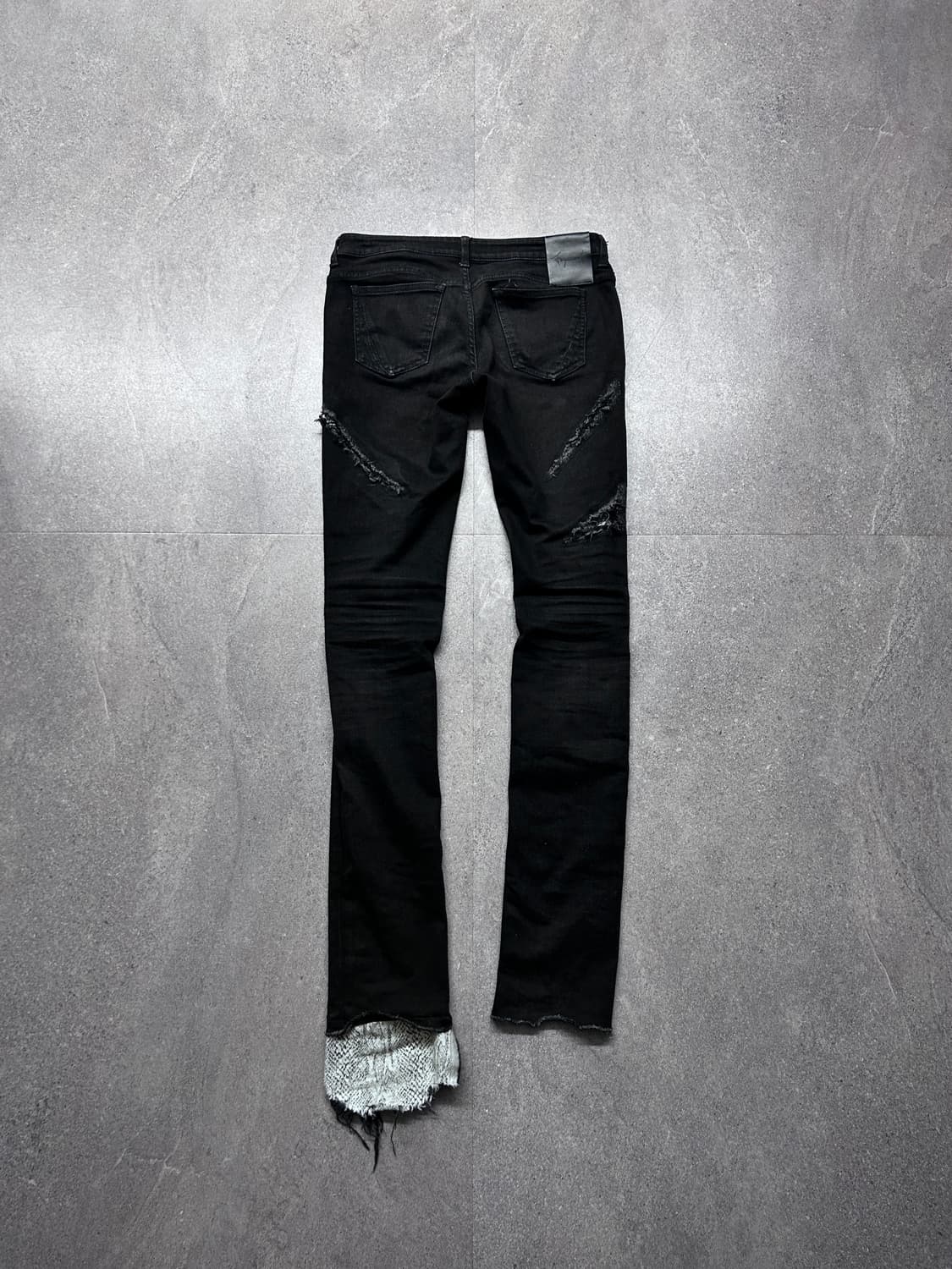 Fagassent 디스트레스드 레이어드 데님 팬츠 상품이미지5