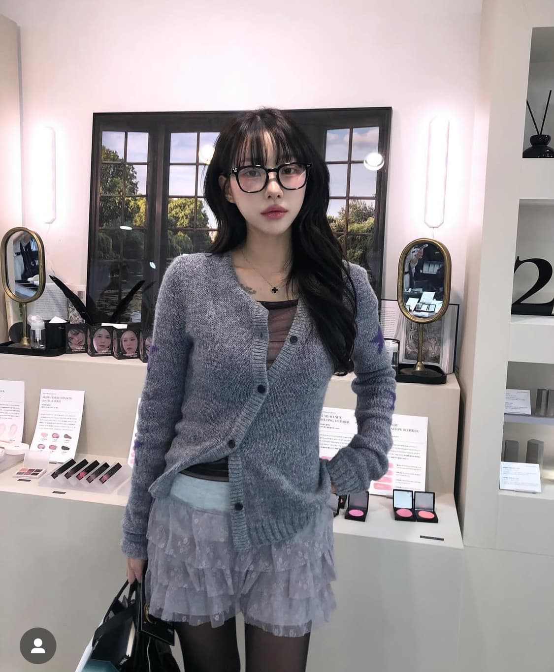 마지셔우드 모헤어 스타 가디건 소윤착용 상품이미지4