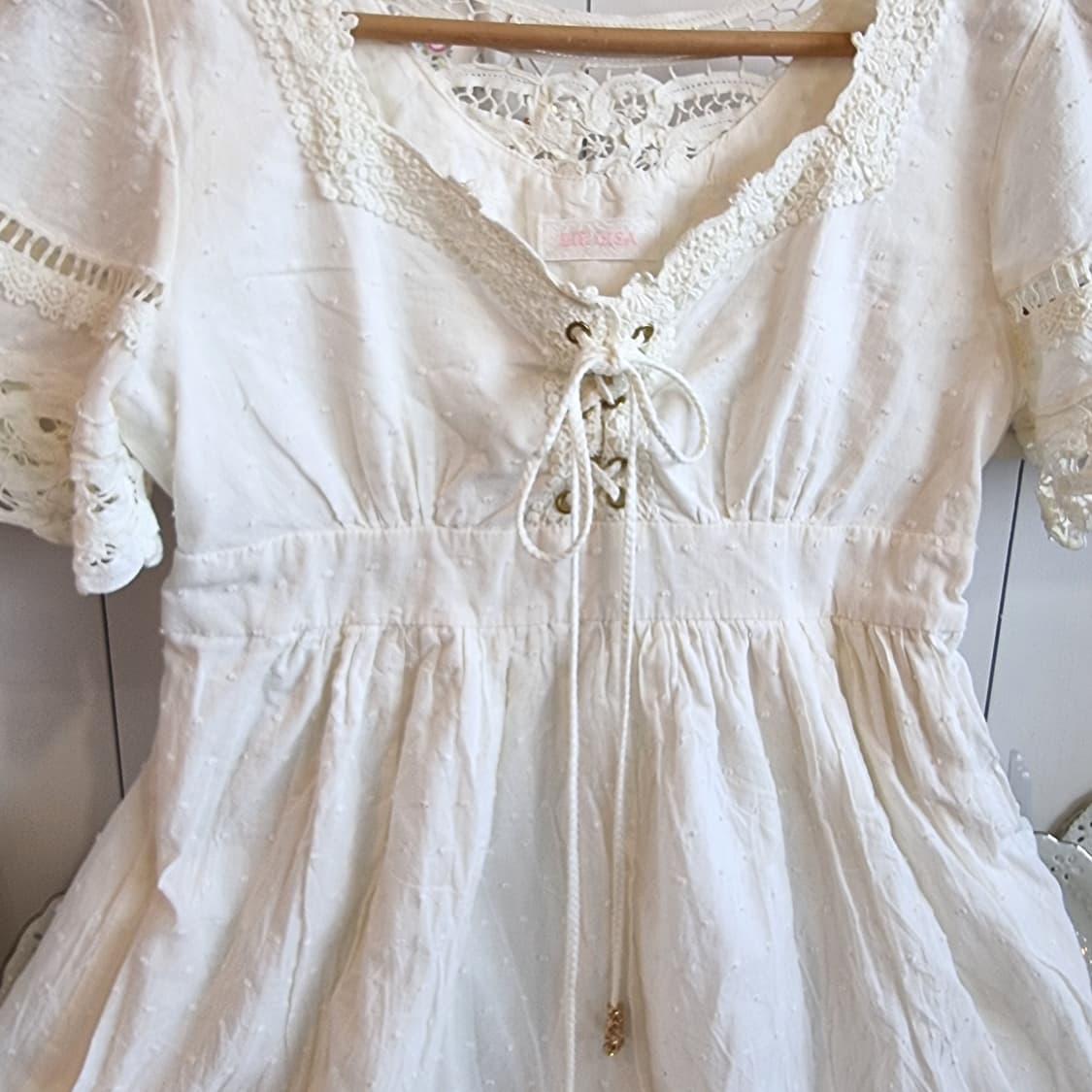 리즈리사(Liz Lisa) 스위스도트 레이스 코르셋 원피스 상품이미지2