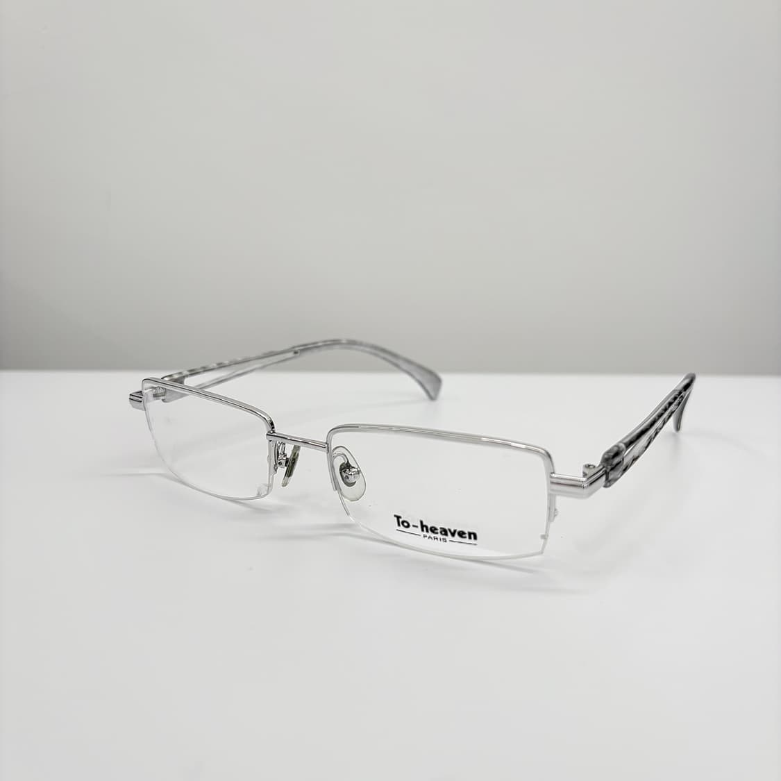 TO-HEAVEN 실버 반무테 빈티지안경 상품이미지1