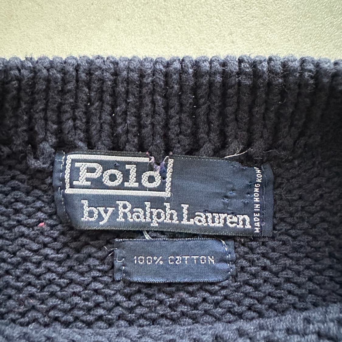 90s 폴로 랄프로렌 스트라이프 코튼 니트 XL 상품이미지5