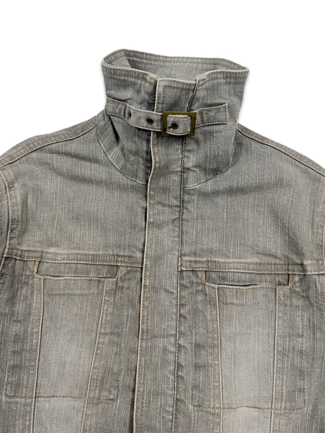 빈티지 Livre Claire 그레이 버클 데님 라인 자켓 상품이미지4