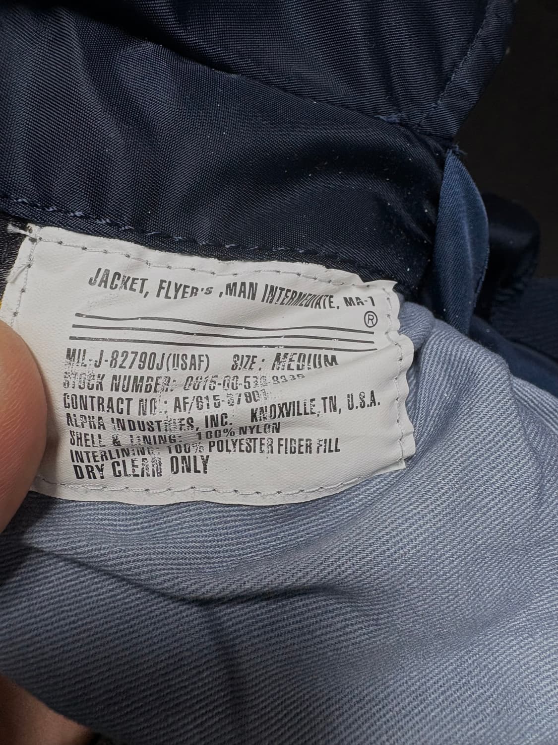 알파인더스트리 안티소셜클럽 콜라보 마원 항공 잠바 ma-1 M 상품이미지9