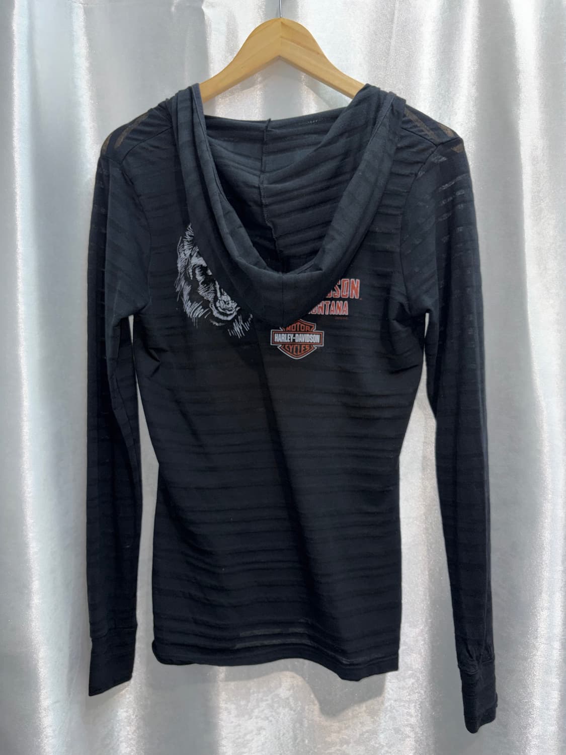 할리데이비슨 여성 긴팔 후드 슬림티 롱슬리브 상품이미지3