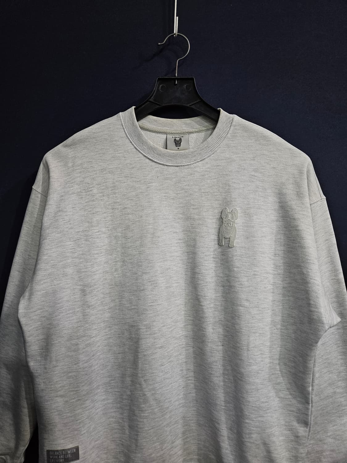 라이프워크 라이트그레이 남성 오버핏 95 맨투맨  상품이미지7