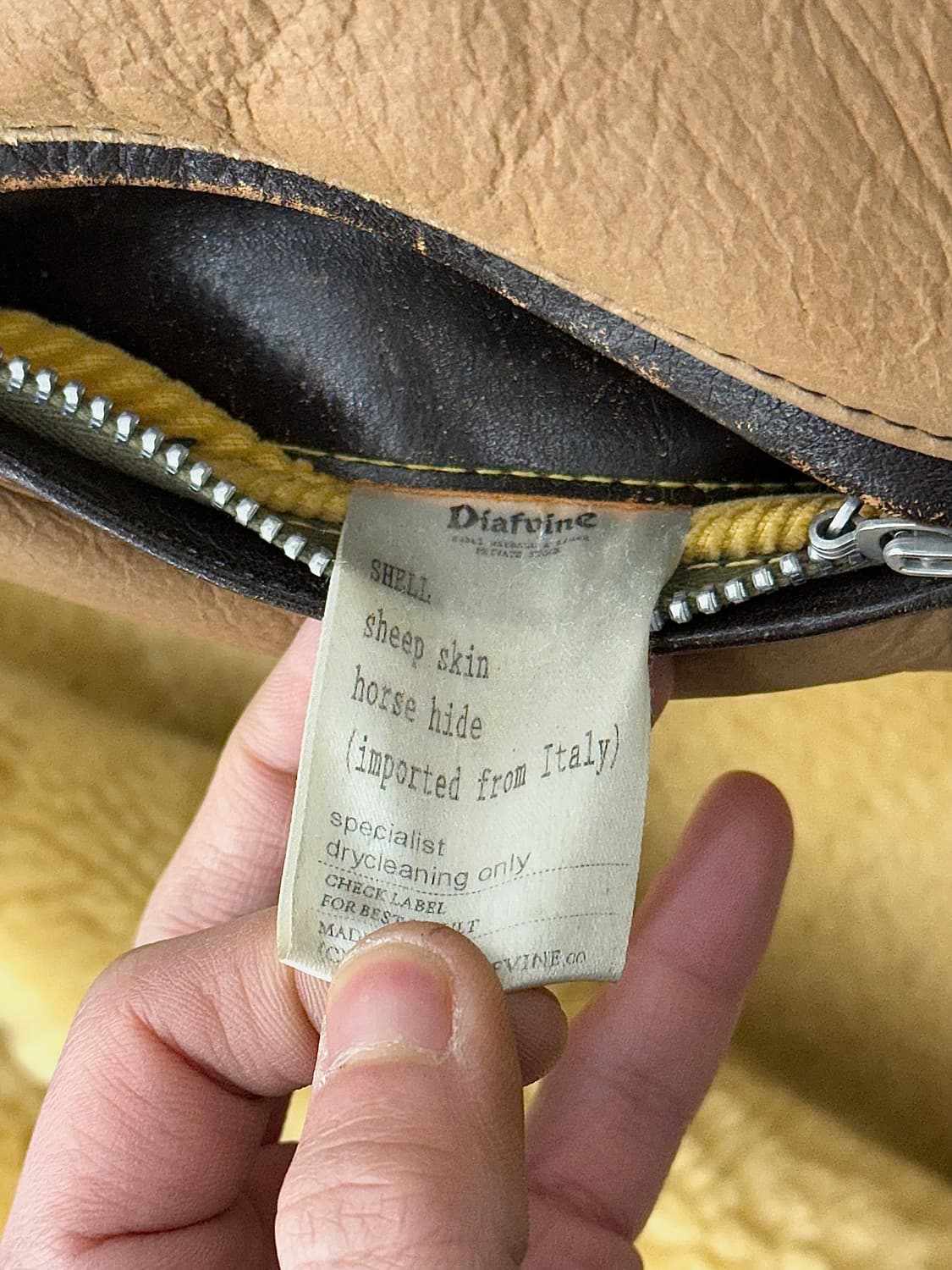 디아프바인 D-276 type b-3 브라운 무스탕 자켓 상품이미지10