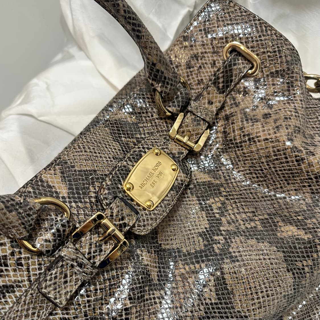 Michael Kors 마이클코어스 파이톤 숄더 크로스백 상품이미지4