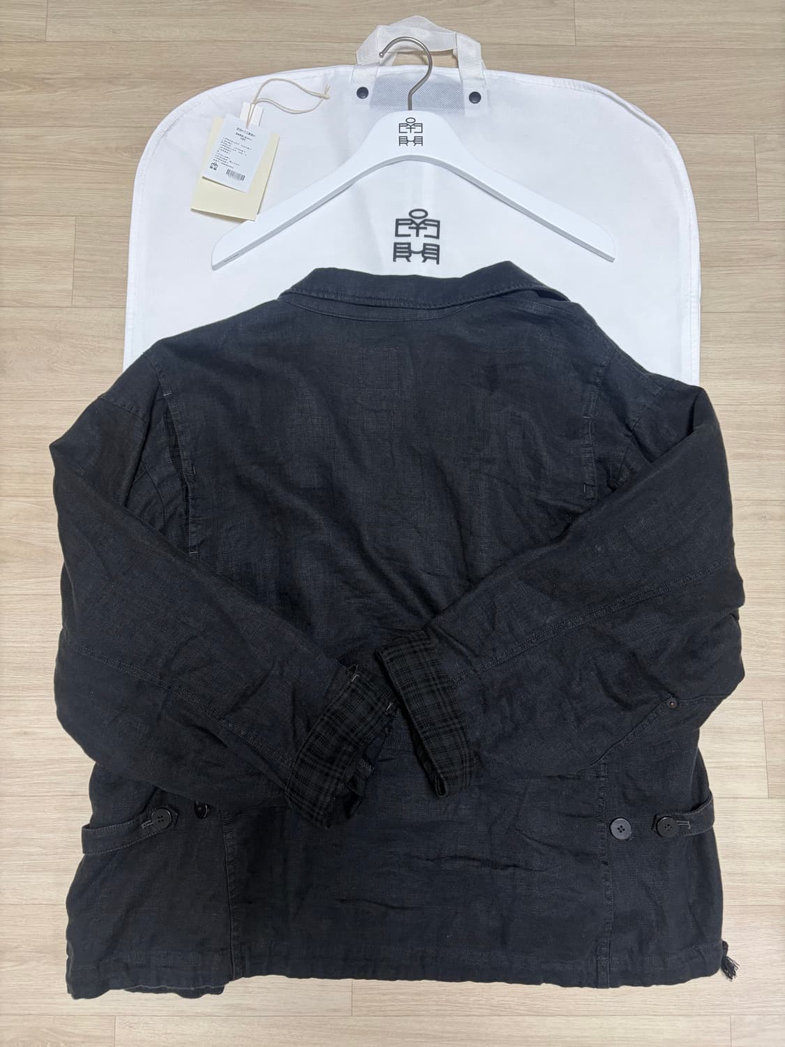 [2] 폴리테루 린넨 필드 자켓 워시드 블랙 25fw 상품이미지2