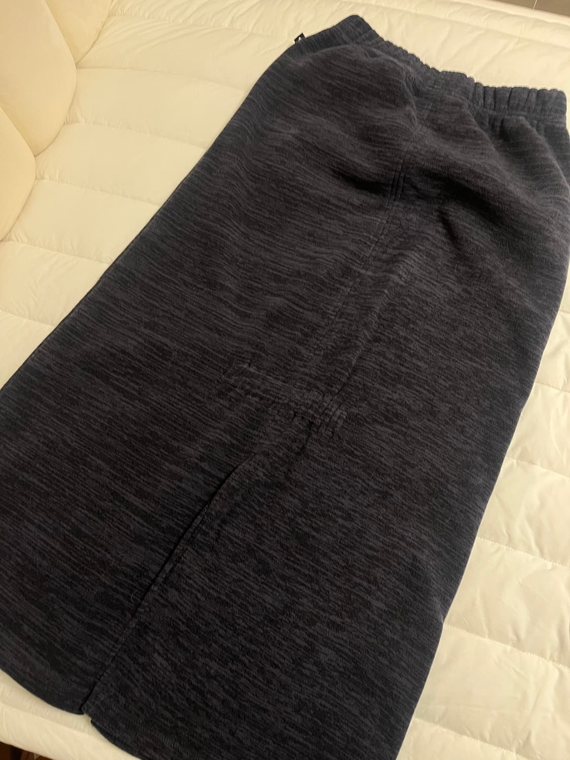 [미스치프] 플리스 롱스커트 치마 - 차콜블루 S 상품이미지3