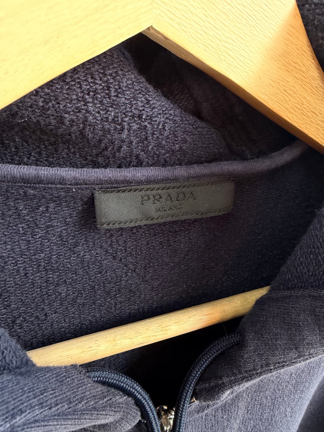 S/ 프라다 백로고 코튼 후디 집업 상품이미지6