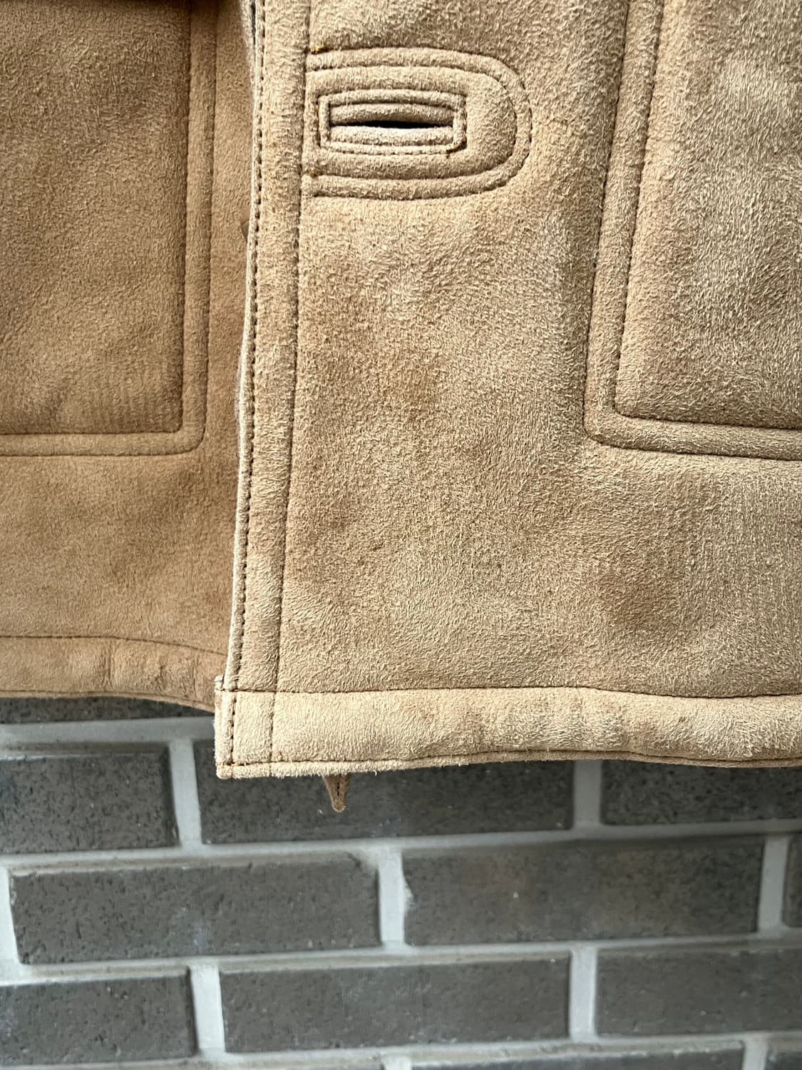 90s 램스킨 양가죽 스웨이드 시어링 자켓 상품이미지10