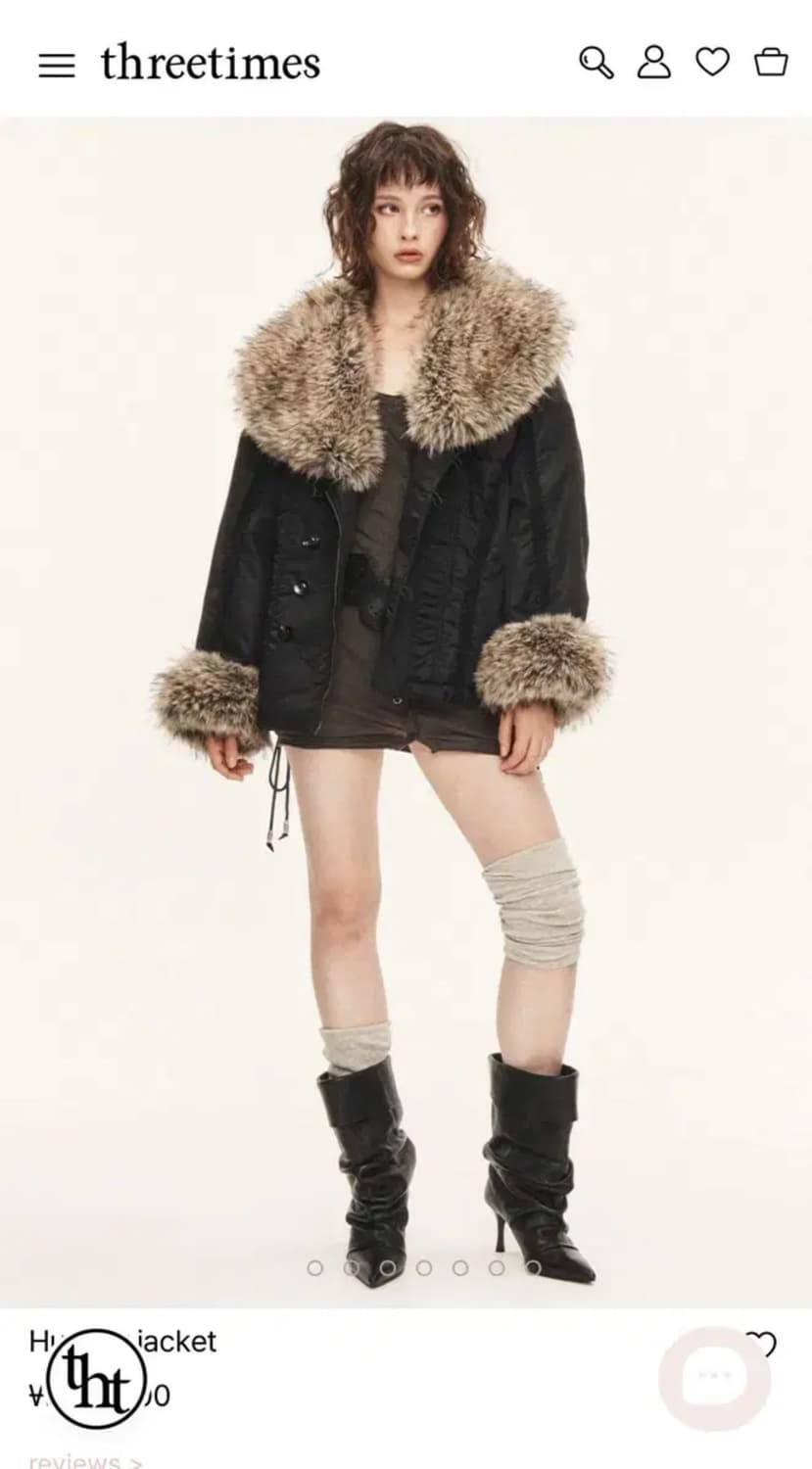 쓰리타임즈 허그 퍼자켓 hug fur jacket 상품이미지1