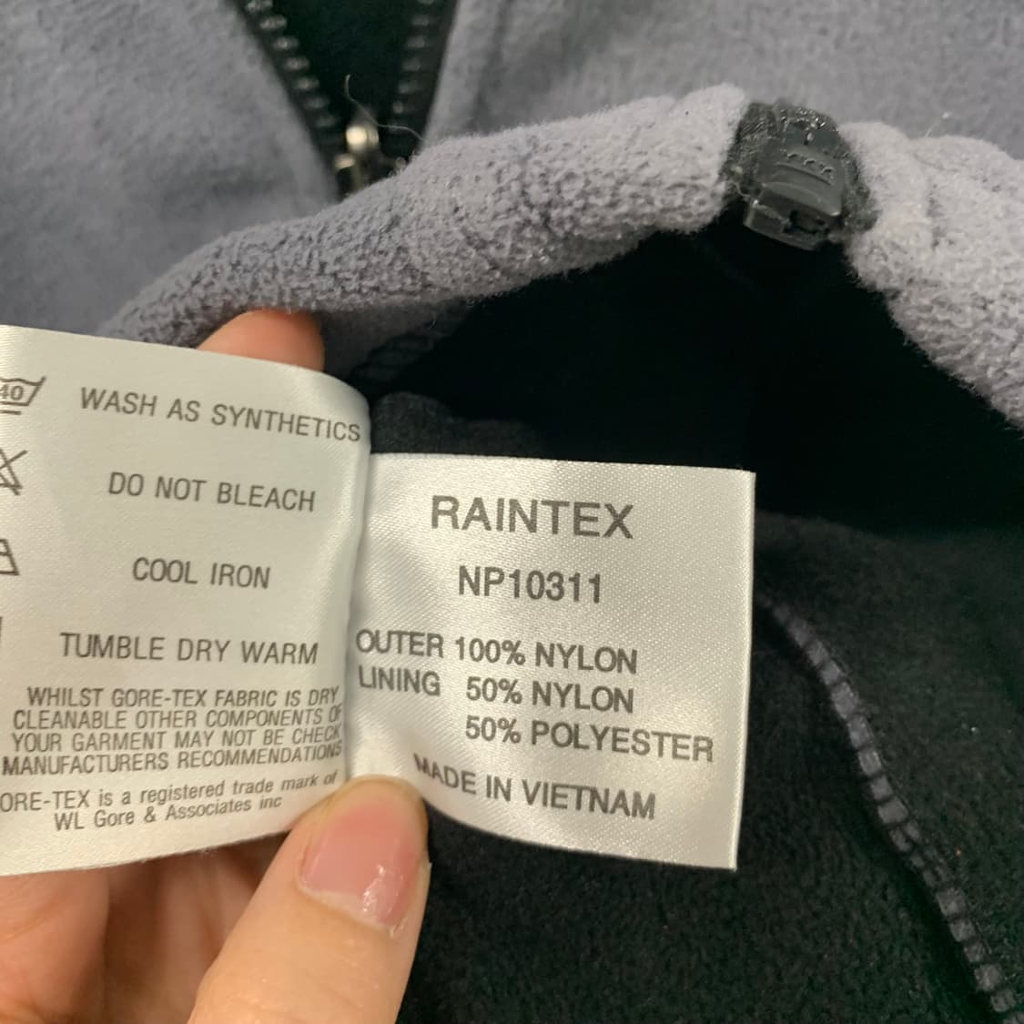 노스페이스 자수로고 그레이 플리스 자켓 상품이미지6