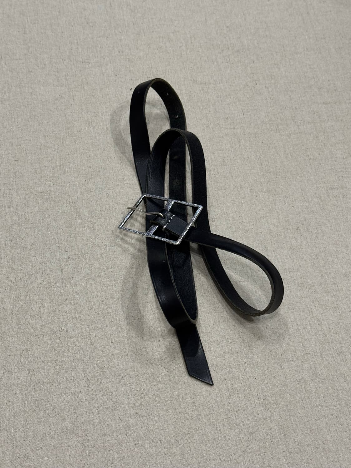 Bed J.W. Ford 실버925 빅버클 레더 벨트 상품이미지2