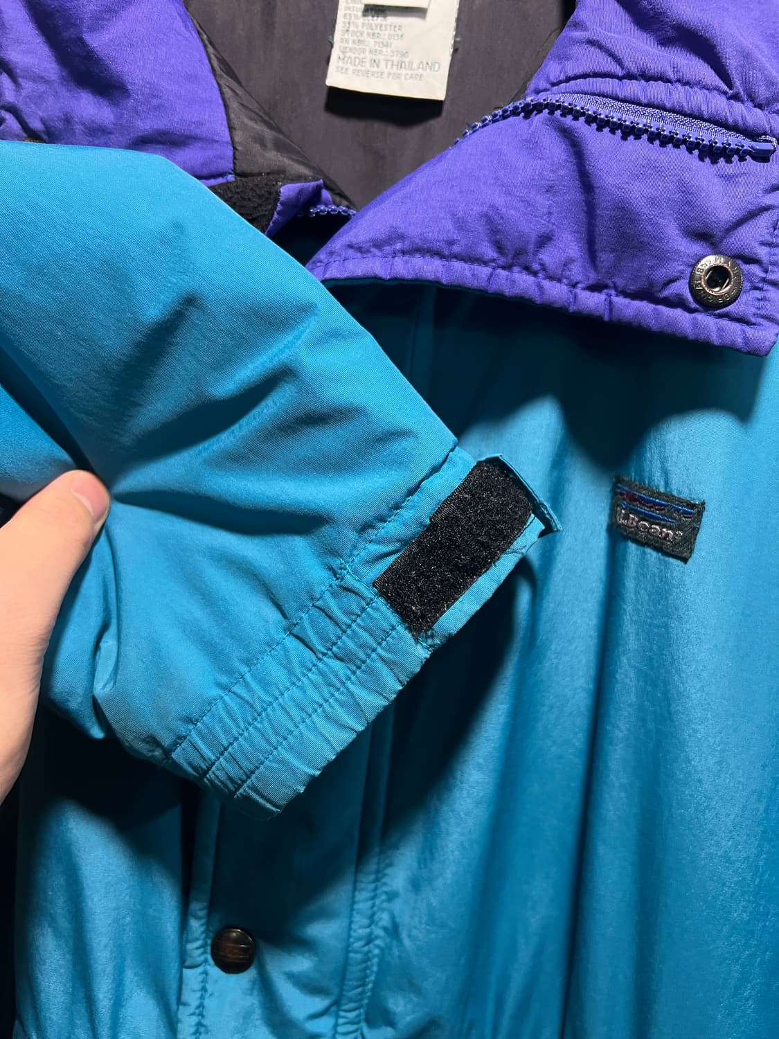 [M]90's L.L.Bean 엘엘빈 블루그린 나일론 페놉스콧 파카 상품이미지3