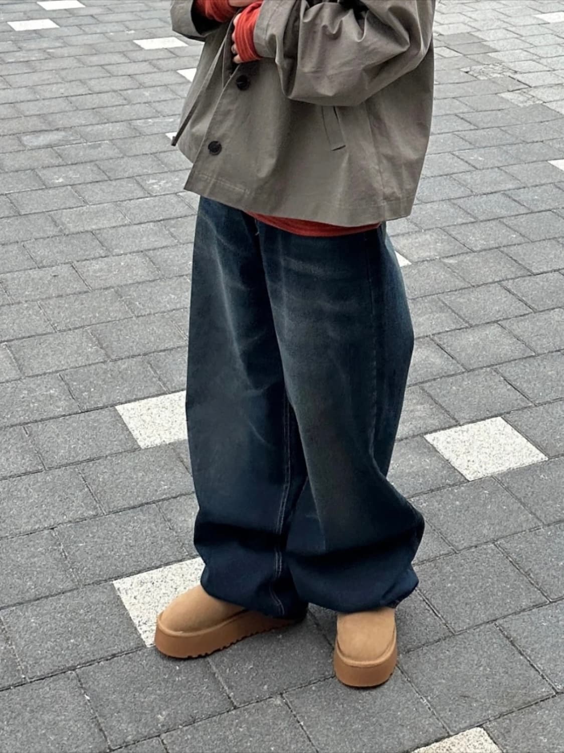 지그재그 빈티지 워싱 데님팬츠 상품이미지5