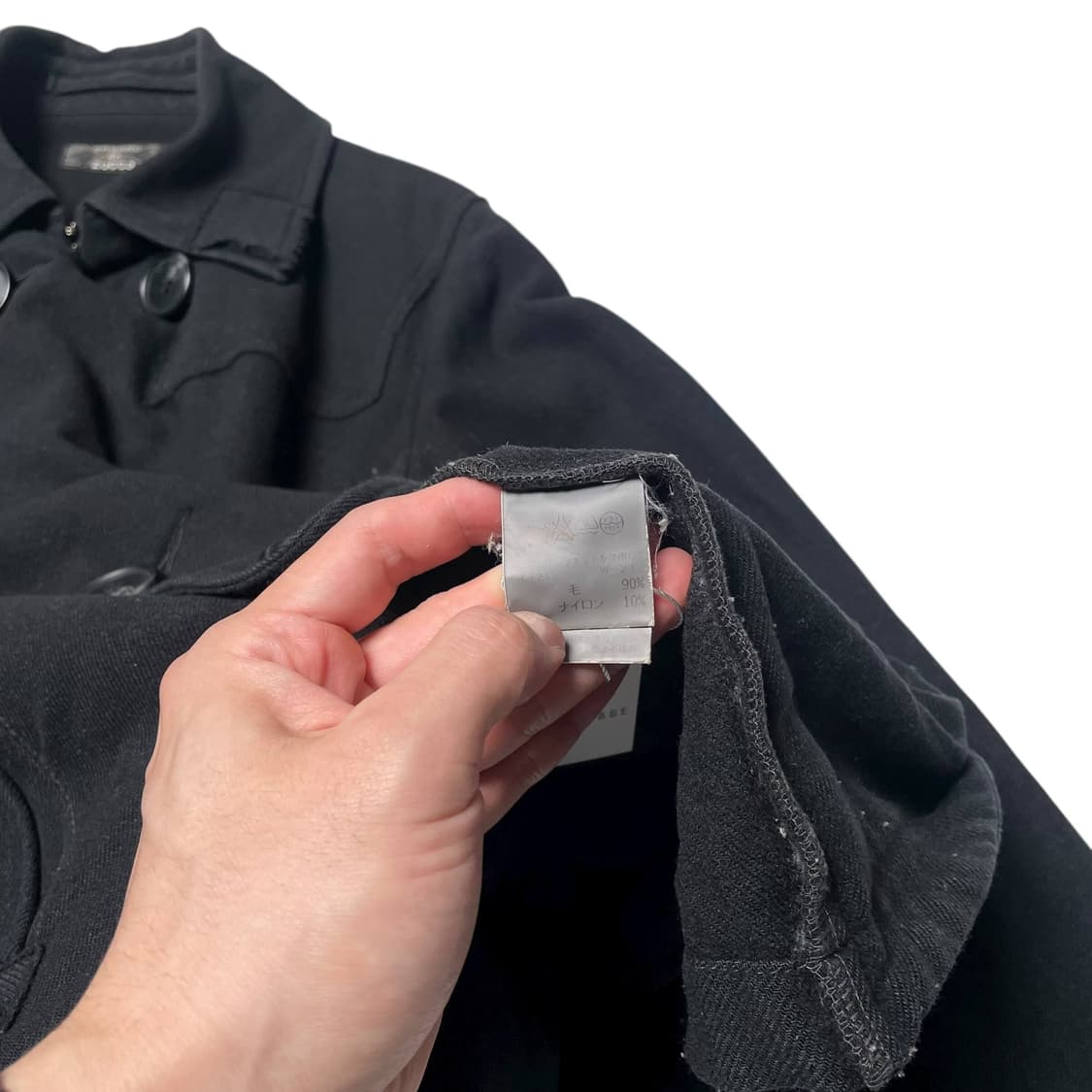 Zucca 컷 오프 디테일 울 블렌드 코트 상품이미지9