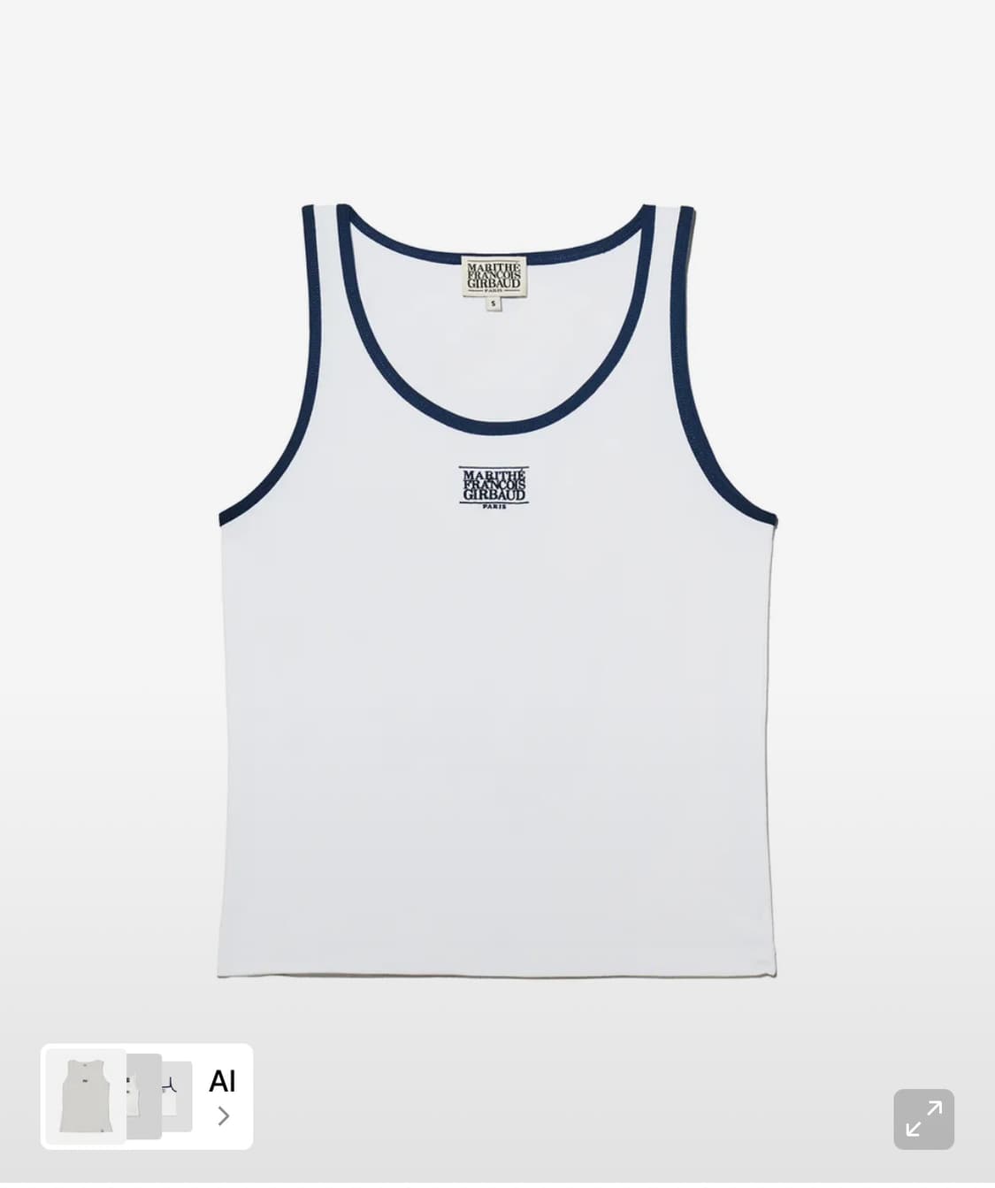 마리떼 W CLASSIC LOGO SLEEVELESS white 상품이미지1