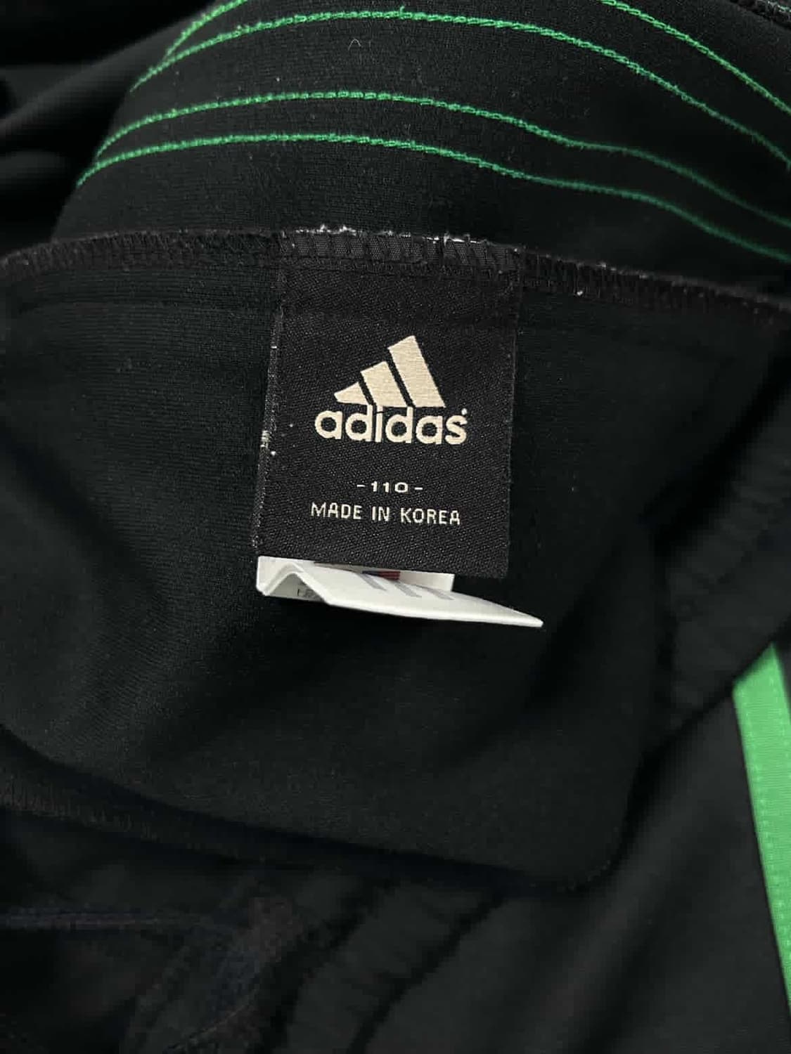 아디다스 그린삼선 블랙 트랙팬츠 상품이미지5