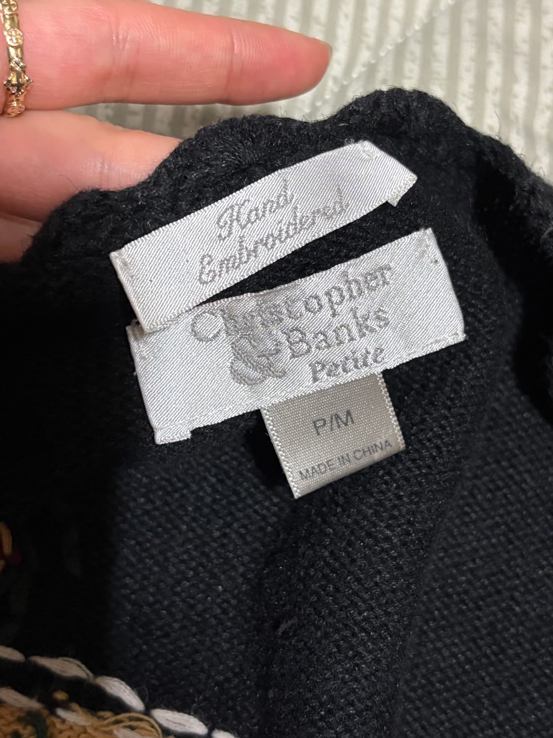 VINTAGE CHRISTOPHER BANKS 크리스마스 핸드니트가디건 상품이미지5