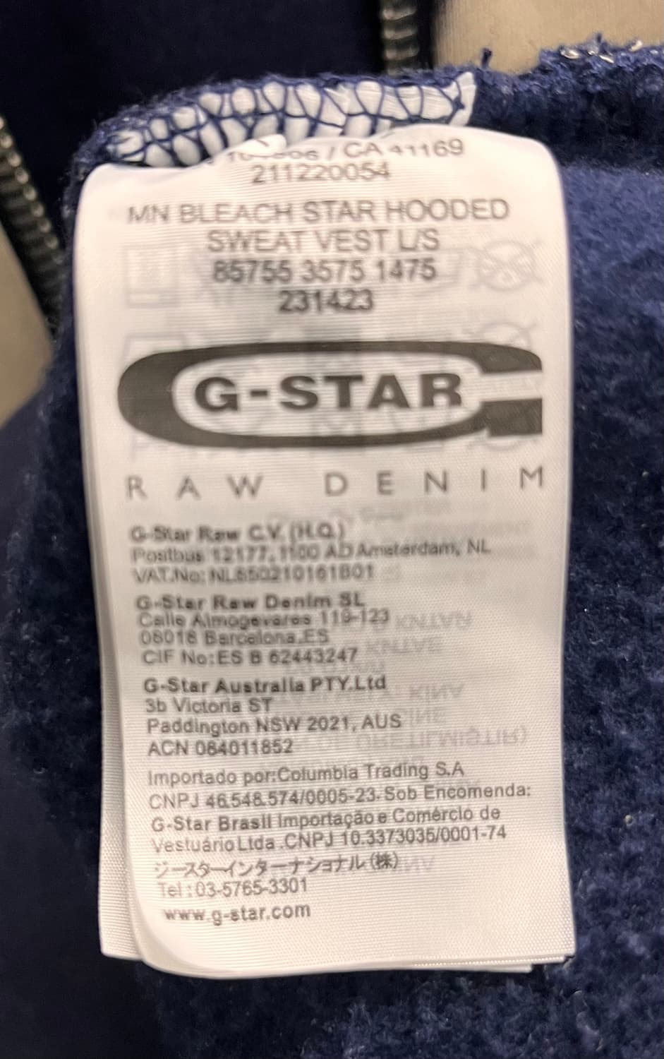 지스타로우 G-Star Raw 마크 뉴슨 후드집업 M 상품이미지5