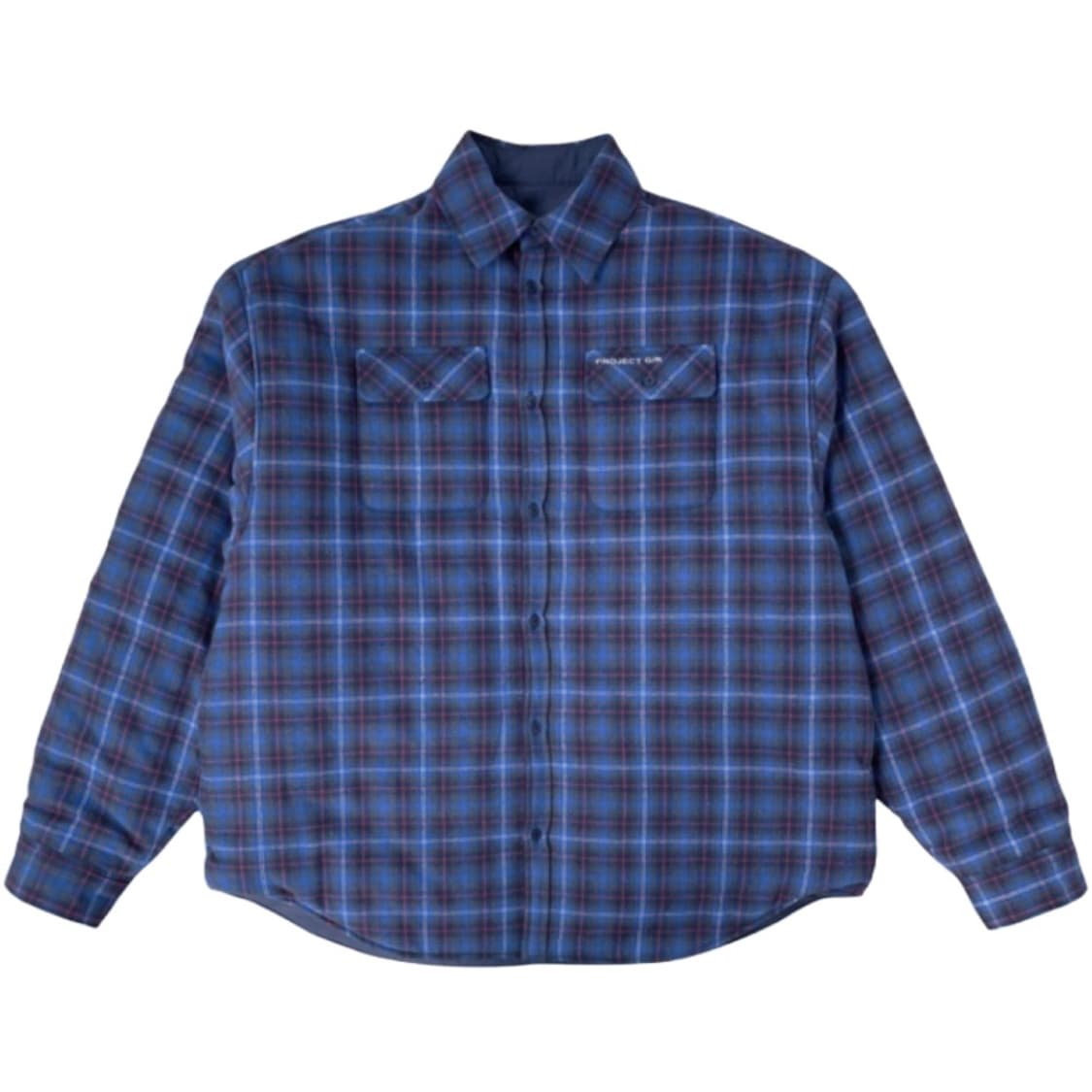 프로젝트 G/R 리버시블 패디드 체크 셔츠 네이비 상품이미지1