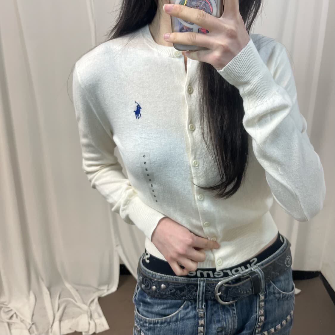 Polo Ralph Lauren white cardigan 상품이미지3