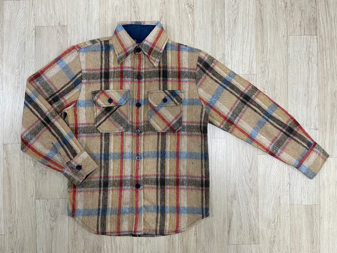 95) 70's Brewster 미군 체크 울 셔츠(RRL&LVC&폴로) 상품이미지1