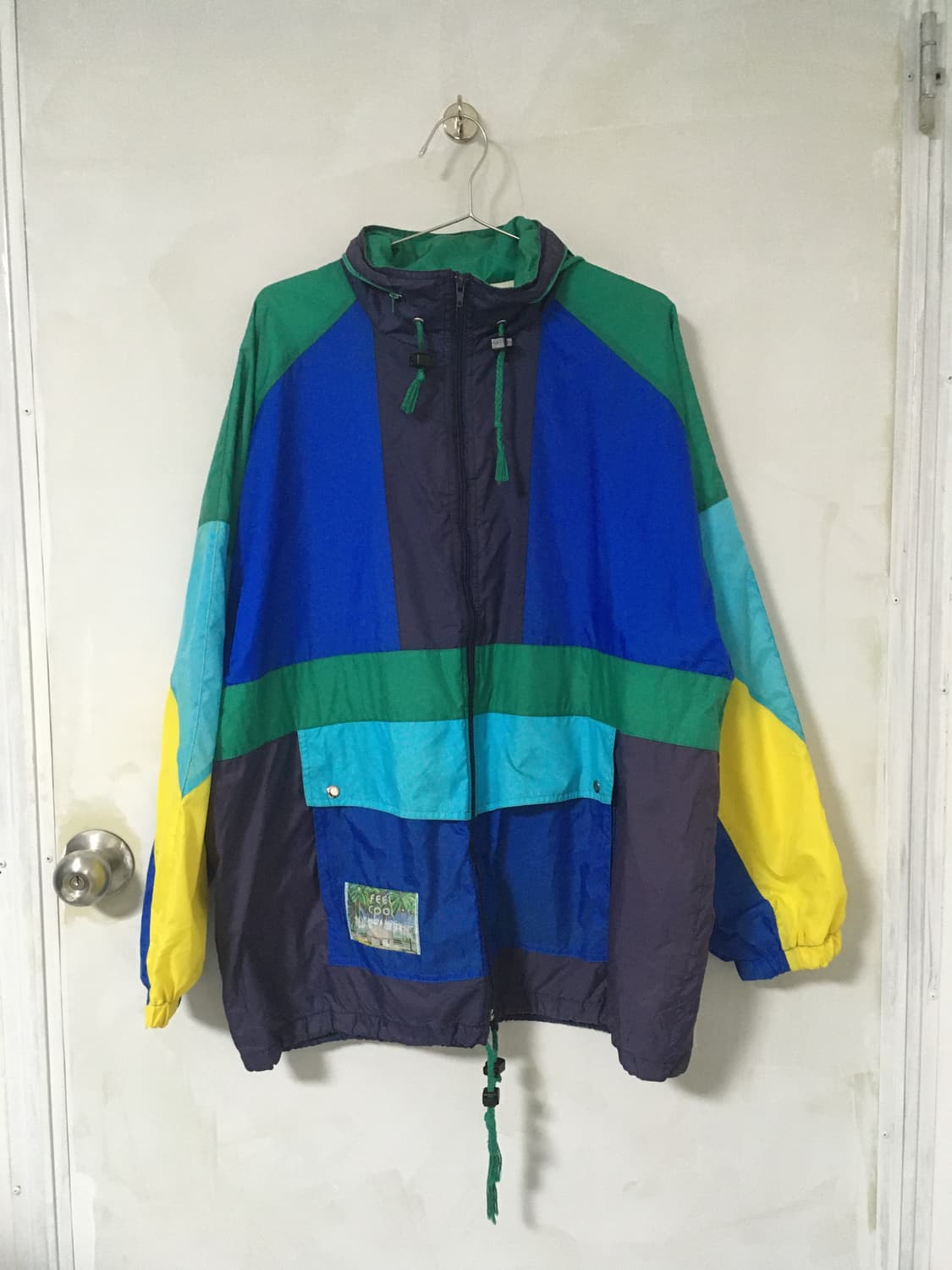 Shamp 90년대 빈티지 멀티컬러 바람막이 재킷 상품이미지1