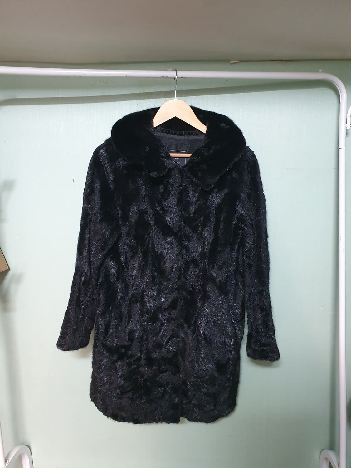 진도 끌레베 밍크 후드 코트 66 상품이미지1