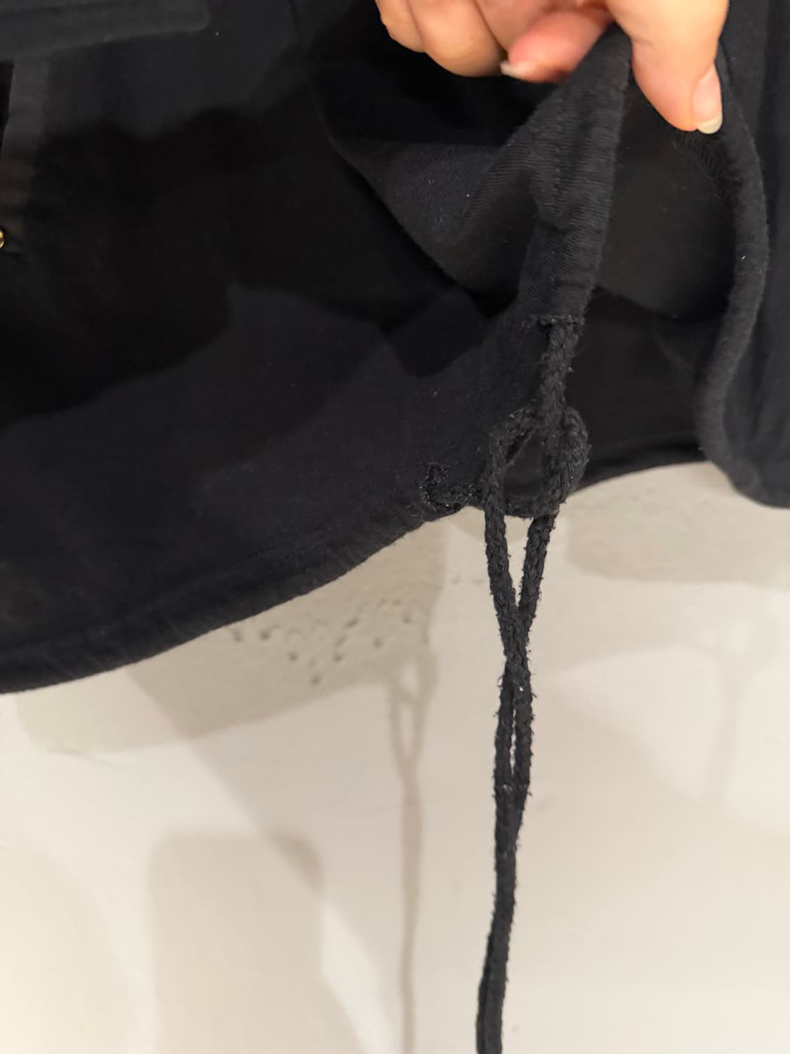 Deep v-neck lettering hood sleeve 상품이미지9