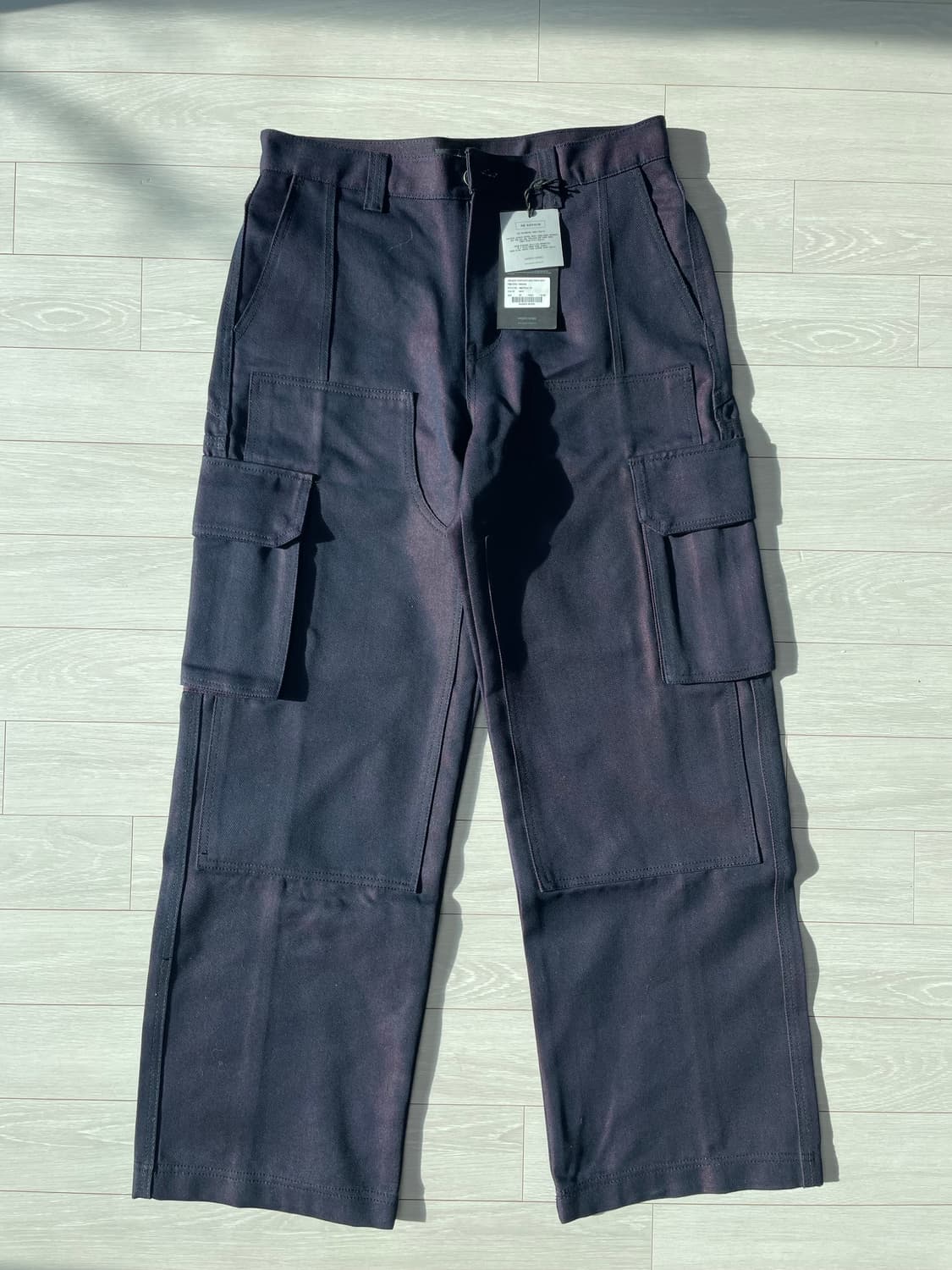 메종미네드 OBLIQUE CARPENTER WIDE PANTS NAVY 상품이미지2