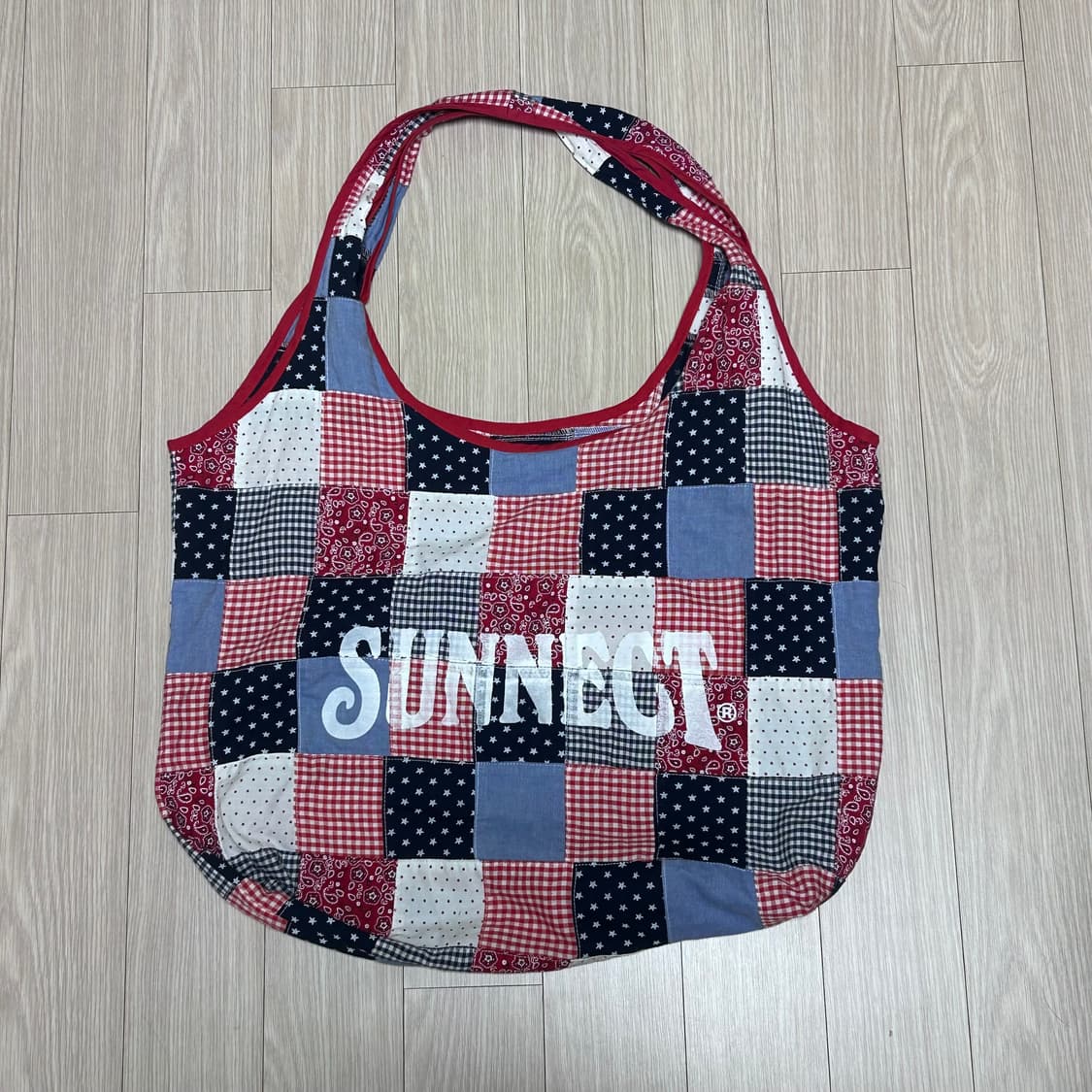 Sunnect 써넥트 가방 Madras Shopper Bag - Red 상품이미지2