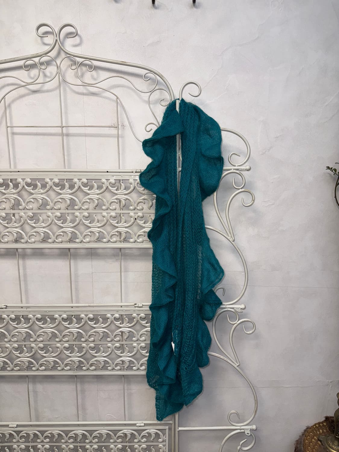 Blue green ruffle knit muffler 상품이미지3