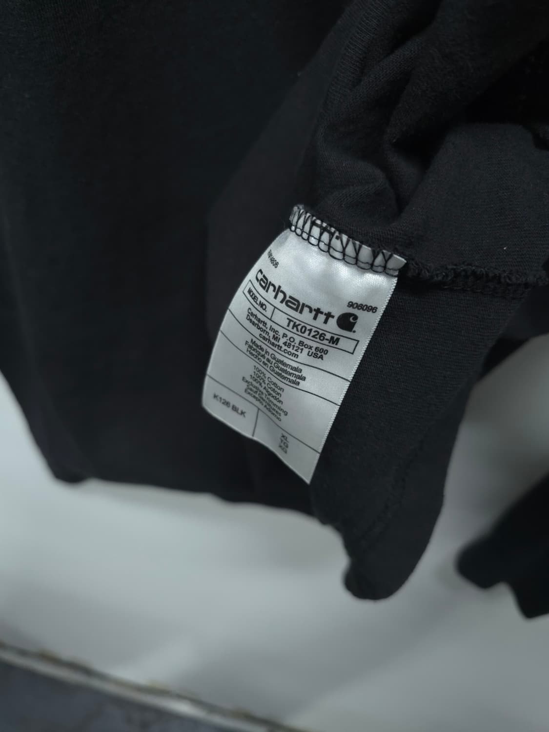칼하트 블랙 롱슬리브 XL 루즈핏 상품이미지10