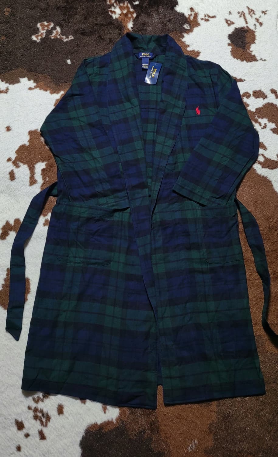 (새제품)폴로 랄프로렌 남성용 타탄체크 로브 M 상품이미지6
