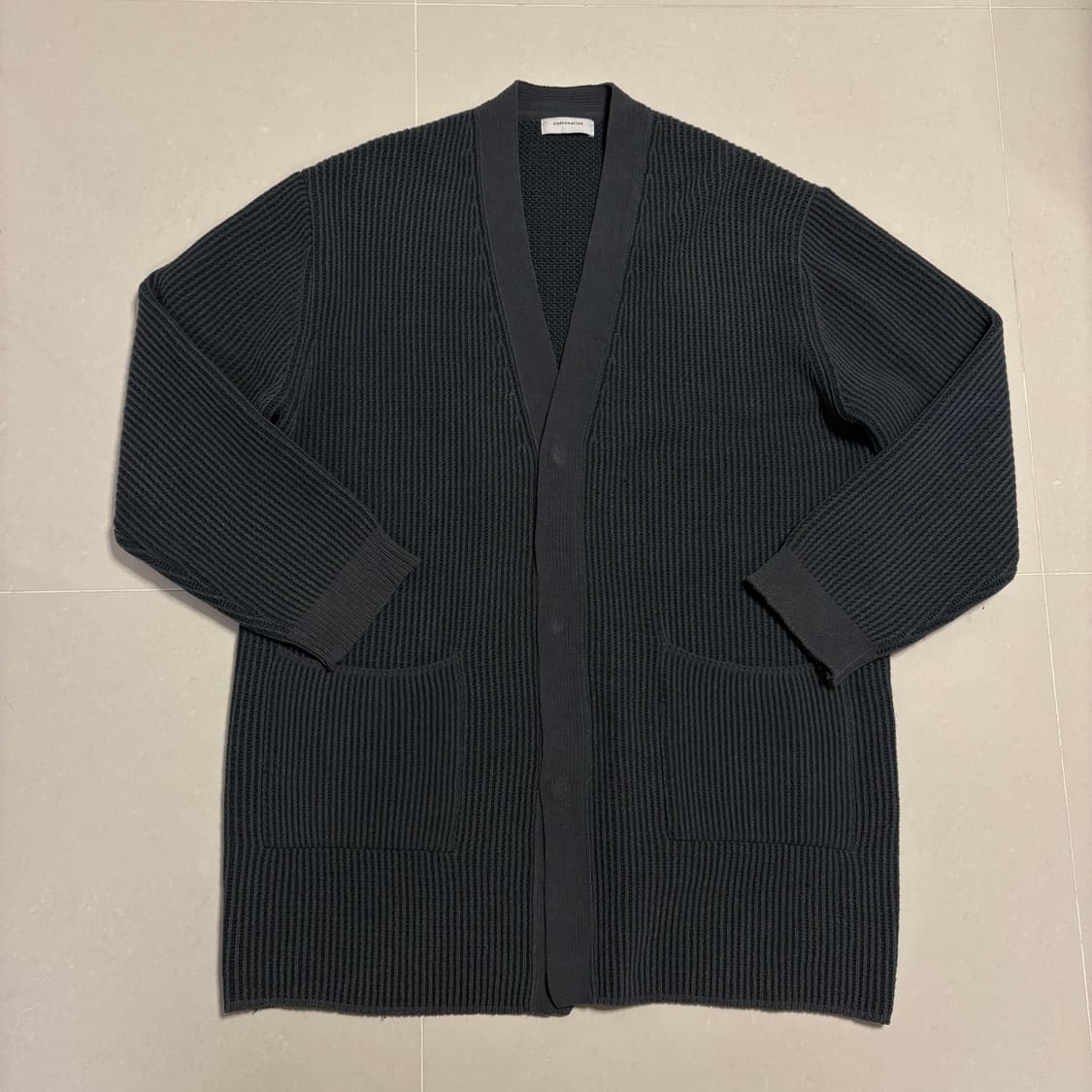 정품 커스텀멜로우 남성 울 블렌드 헤비 니트 가디건 상품이미지2