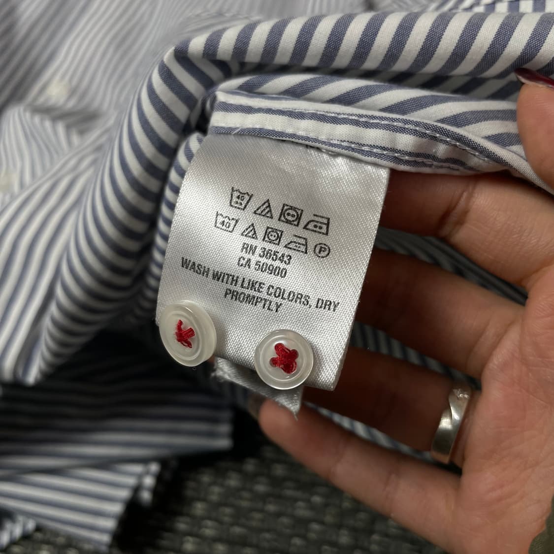 타미힐피거 블루 스트라이프 베이직 긴팔 셔츠 상품이미지6