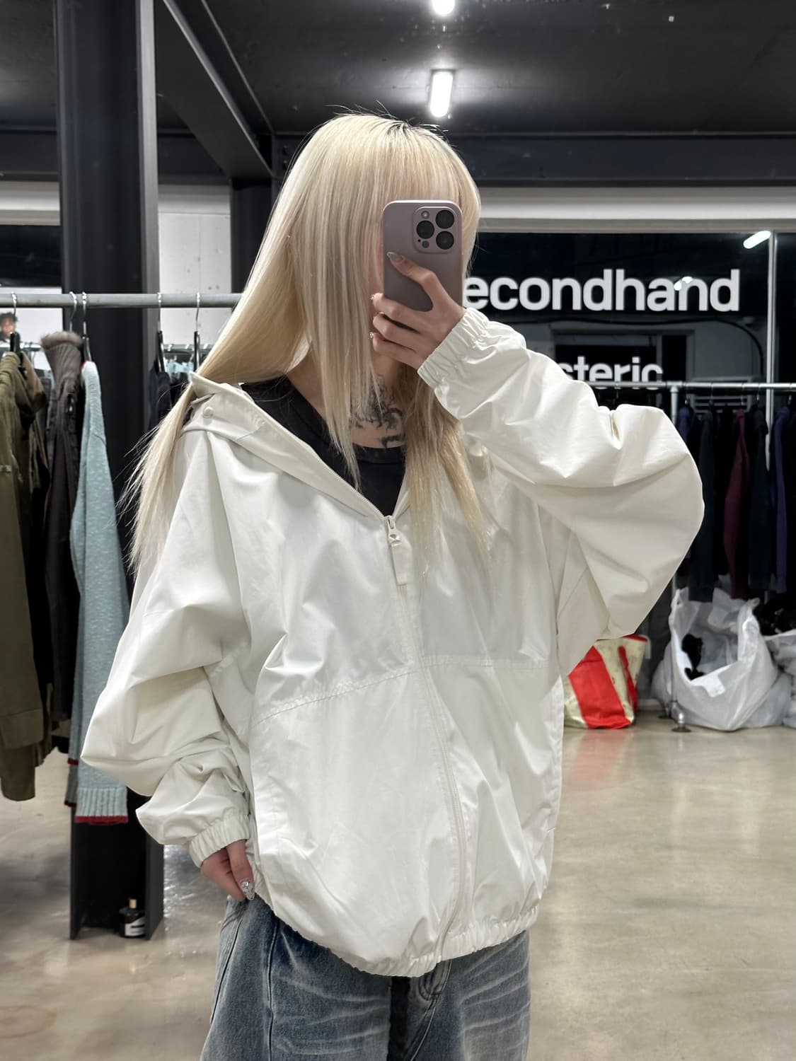 23SS 슈프림 라이트웨이트 나일론 후드 자켓 화이트 상품이미지1