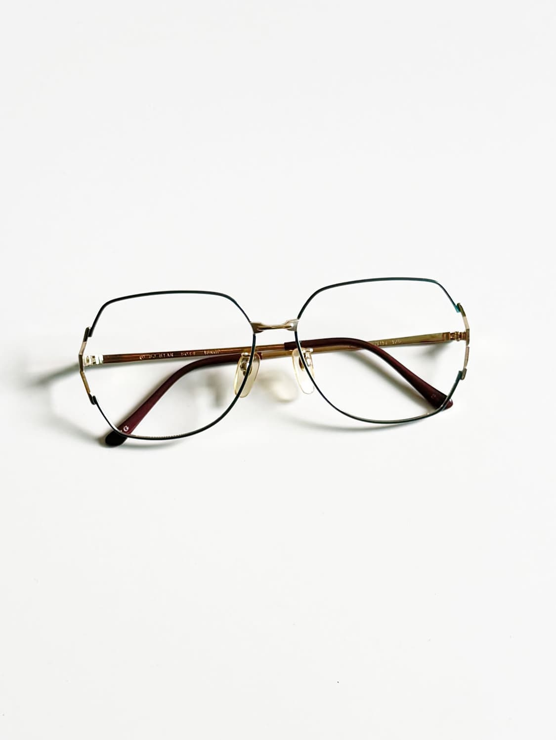 90s 서전 SJ STAR 골드톤 지오메트릭 메탈 빈티지 안경 상품이미지1